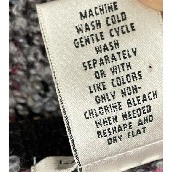 Laura Ashley Vintage Petite PS Patchwork Knit Cardigan Jacket Art Button Boho - Picture 9 of 9